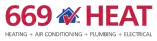 669 heat heating, cooling, plumbing, electrical logo