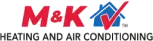 m&k heating and air conditioning logo